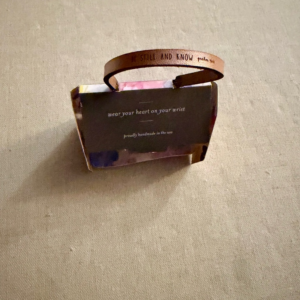 Laurel Denise Leather Bracelet with clasp and inspiration Collection NWT